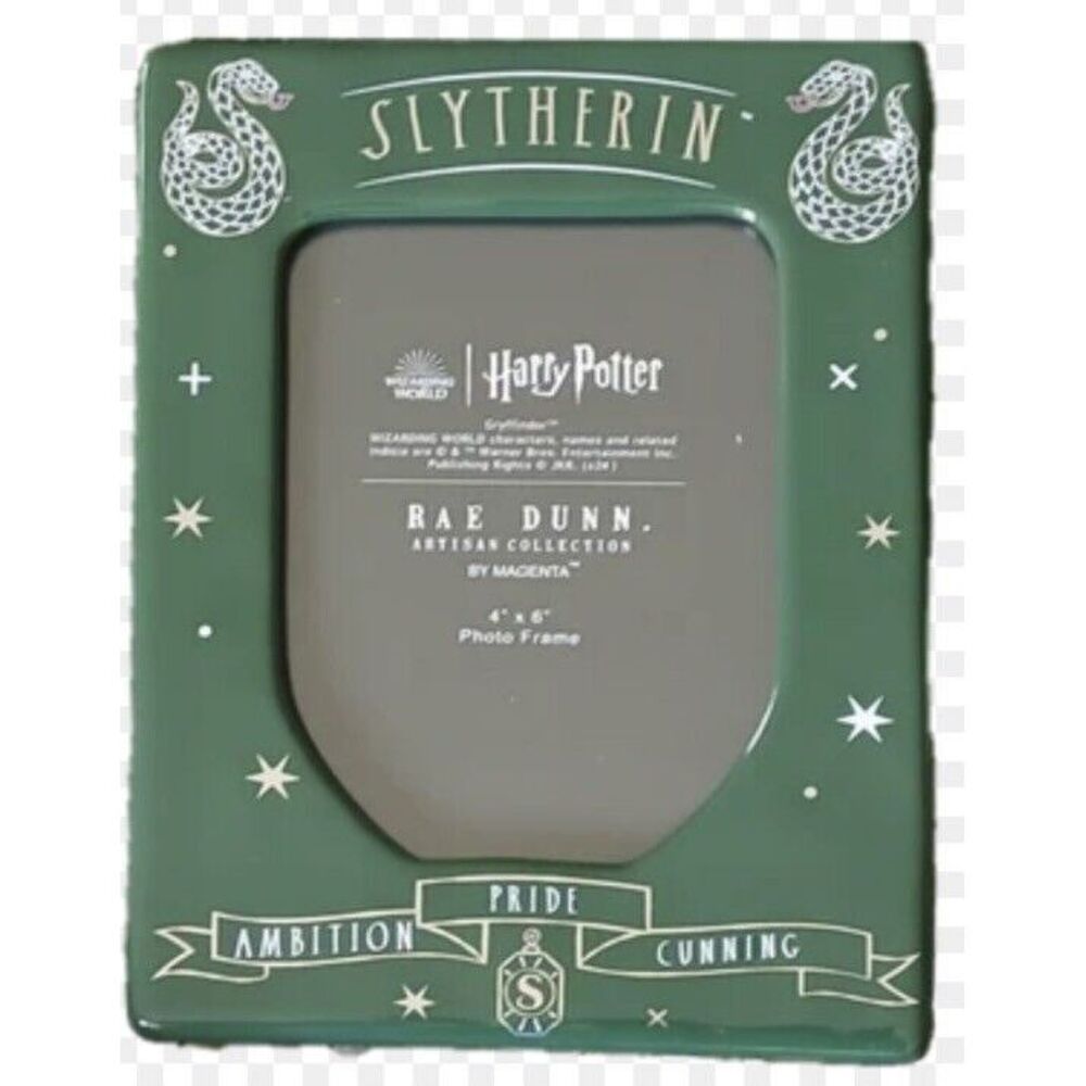 New Rae Dunn Harry Potter Picture Frame Slytherin Green 4x6 Photo Size 6x8 Frame